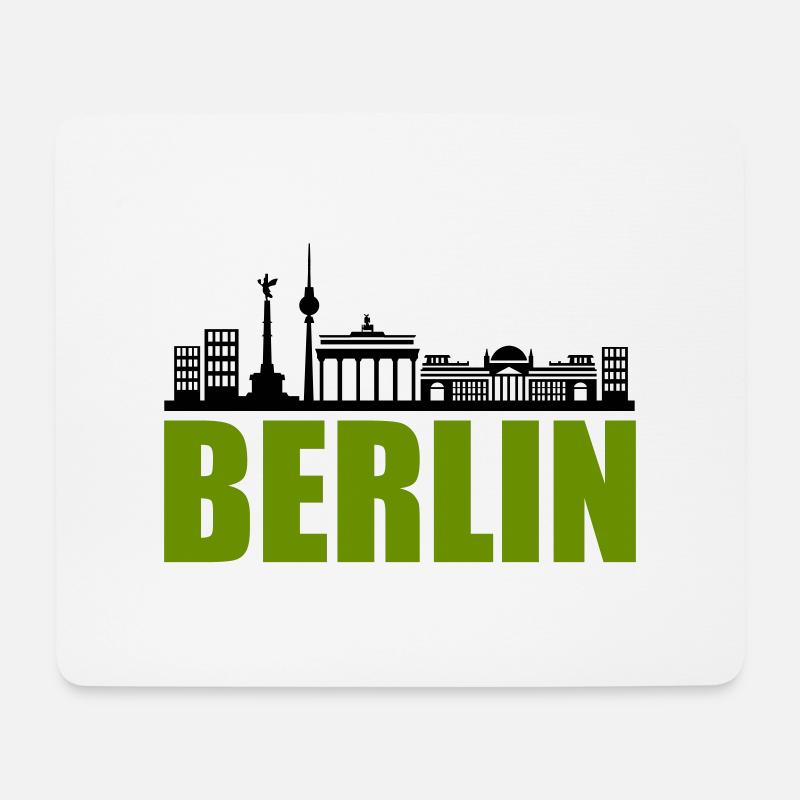 berlin skyline - Mousepad (Querformat) - Weiß