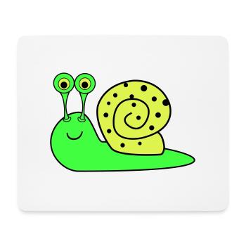 Snail Funny - Mouse Pad (horizontal) - white - Front