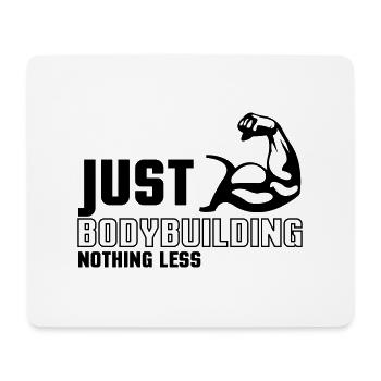 just bodybuilding 1 - Mousepad (Querformat) - Weiß - Vorne