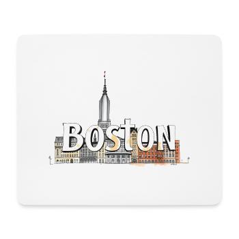 Boston USA Geschenkidee - Mousepad (Querformat) - Weiß - Vorne