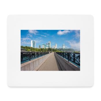 Die Skyline von Niagara City und das Panorama der Niagarafälle - Mousepad (Querformat) - Weiß - Vorne