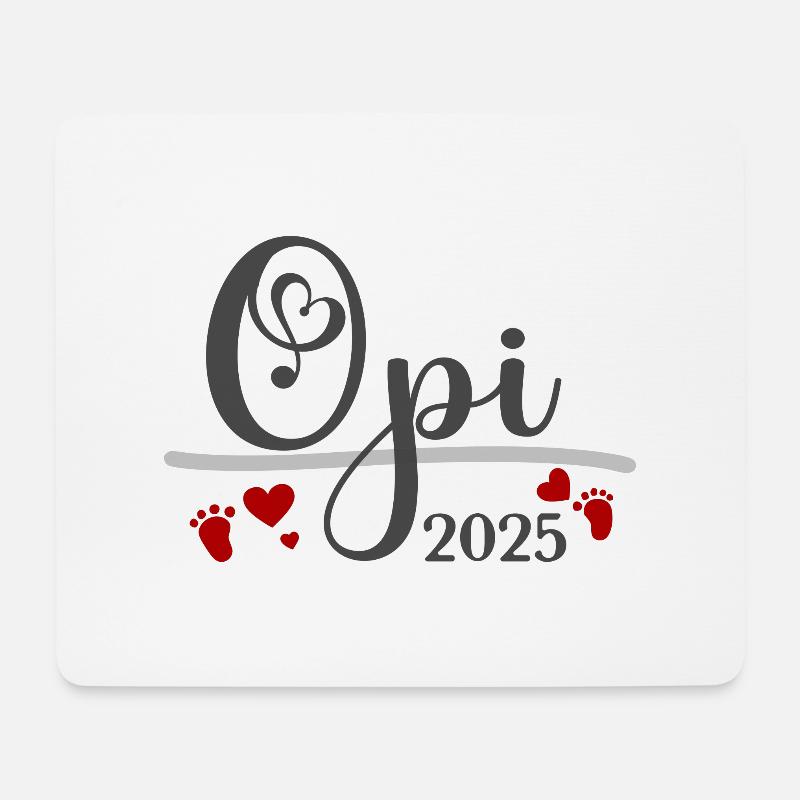 Opi 2025 - Mousepad (Querformat) - Weiß