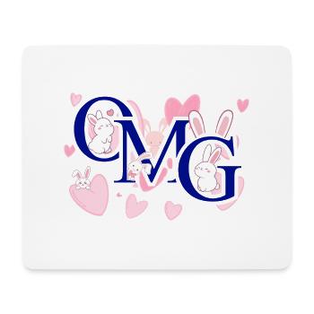 Omg pink - Mousepad (Querformat) - Weiß - Vorne