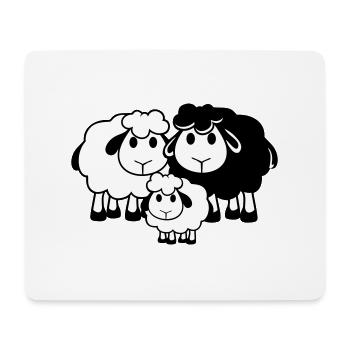 Family Sheep 3 Daddy Mom Parents Child Love Baby - Mouse Pad (horizontal) - white - Front
