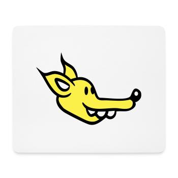 Visage de chien Petit chiot heureux Animal de compagnie - Tapis de souris (format paysage) - blanc - Devant