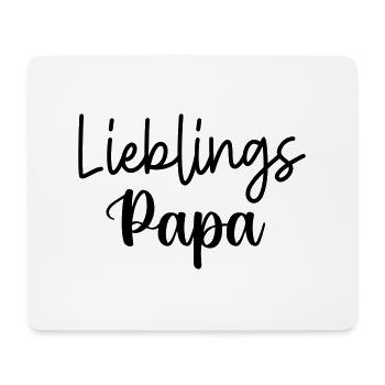 Papa Papi Vater Tochter Sohn Vatertag Männer - Mousepad (Querformat) - Weiß - Vorne