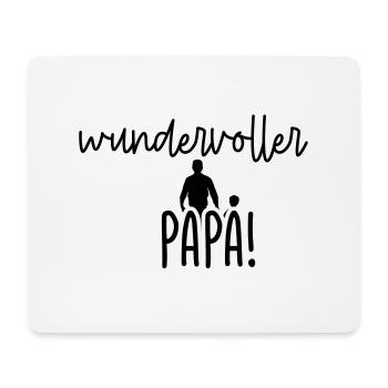 Papa Papa Père Fille Fils Fête des Pères Chemise Homme - Tapis de souris (format paysage) - blanc - Devant
