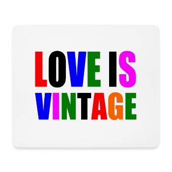 Love is vintage - Tapis de souris (format paysage) - blanc - Devant