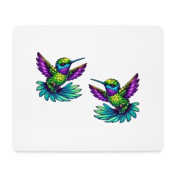 Colibri Oiseau 2 - Tapis de souris (format paysage) - blanc - Devant