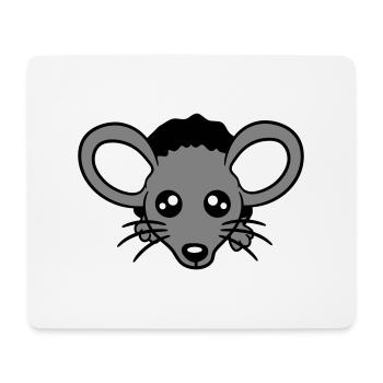 Maus Wand Loch Mauseloch Guckt Süß Lustig Comic - Mousepad (Querformat) - Weiß - Vorne