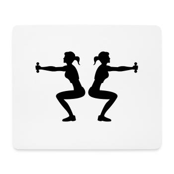 Lady Fitness 2 - Tapis de souris (format paysage) - blanc - Devant