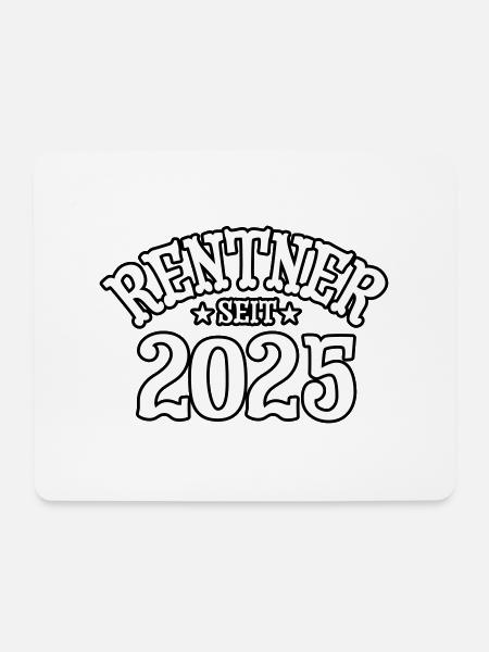 Rentner seit 2025 Spruch Oma Opa Geschenk - Mousepad (Querformat) - Weiß