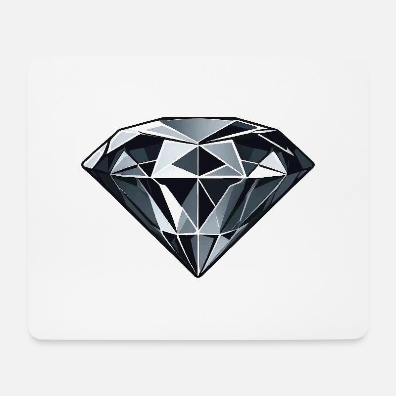 Diamant noir présentant une taille exquise - Tapis de souris (format paysage) - blanc