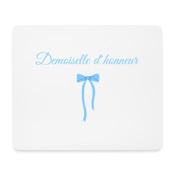 Demoiselle d’honneur noeud bleu - Tapis de souris (format paysage) - blanc - Devant