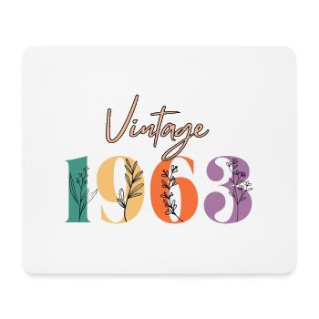 Vintage 1963 Floral - Mouse Pad (horizontal) - white - Front