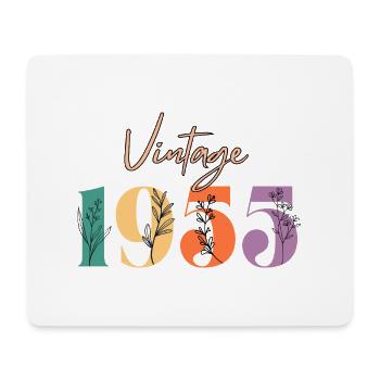 Vintage 1955 florale - Tapis de souris (format paysage) - blanc - Devant