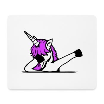 Unicorn Dabbing Dab Dance Party Pose Gesture Funny - Mouse Pad (horizontal) - white - Front