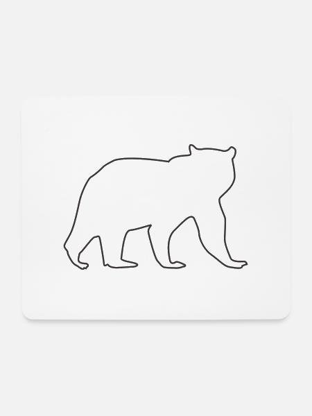 Bär - Mousepad (Querformat) - Weiß