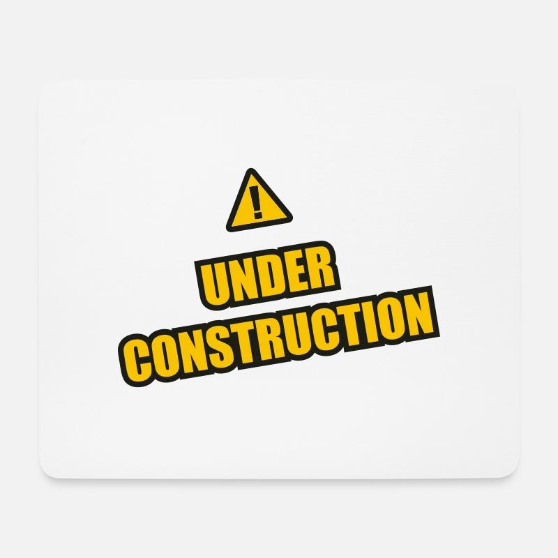 under construction - Mousepad (Querformat) - Weiß