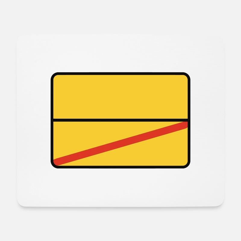 Ortsschild - Mousepad (Querformat) - Weiß