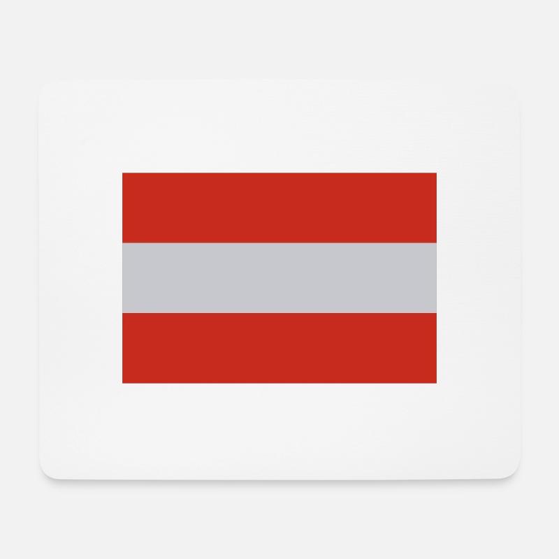 Flagge Österreich - Mousepad (Querformat) - Weiß