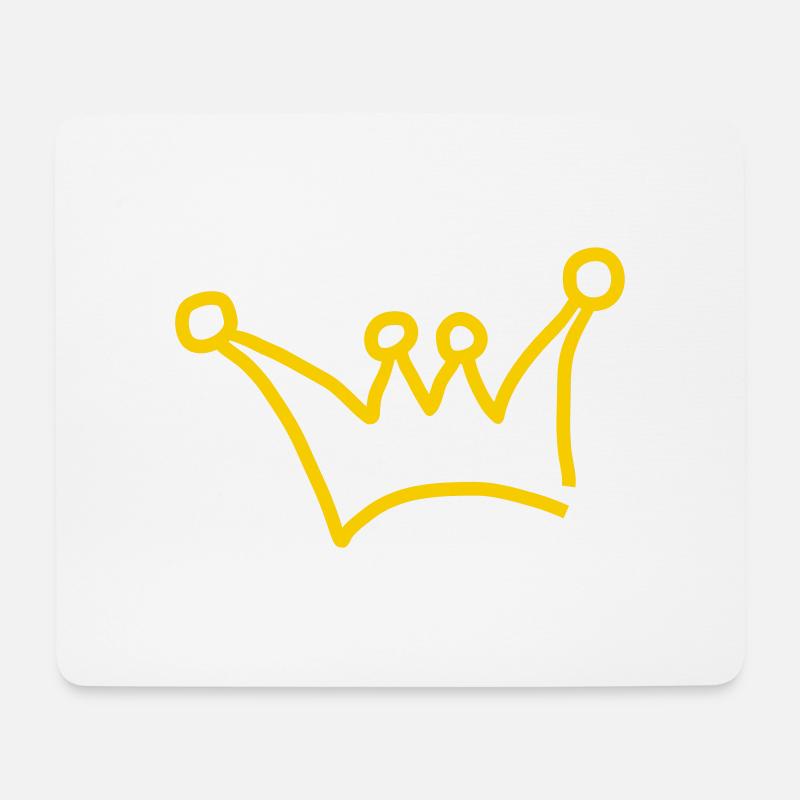 krone - Mousepad (Querformat) - Weiß