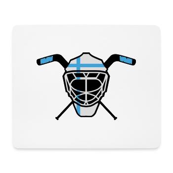 Hockey Goalie Maske Finnland - Mousepad (Querformat) - Weiß - Vorne