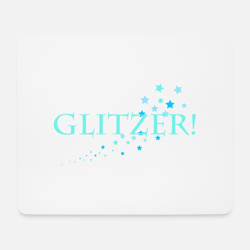 Glitzer! - Mousepad (Querformat) - Weiß