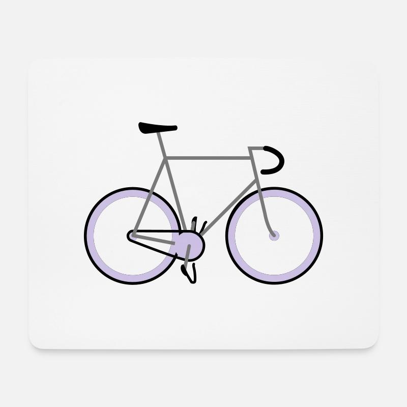 Track Bike - Mouse Pad (horizontal) - white