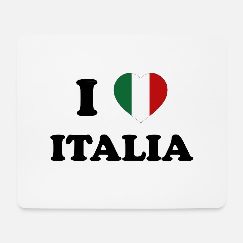 I LOVE ITALY - Mousepad (Querformat) - Weiß