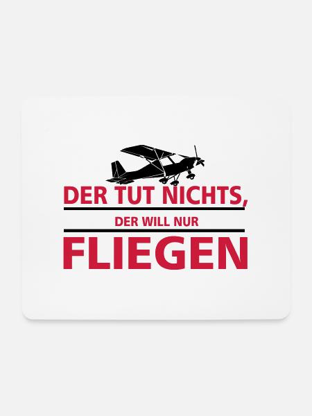 nurfliegen_ul - Mousepad (Querformat) - Weiß