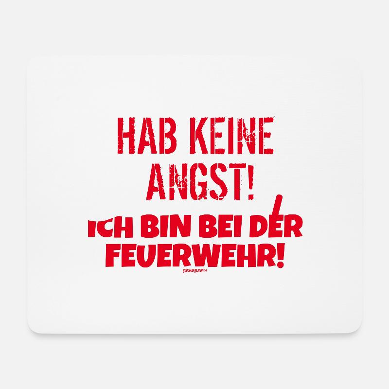 Ich bin bei der Feuerwehr - Mousepad (Querformat) - Weiß