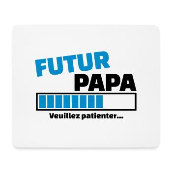 futur papa veuillez patienter - Tapis de souris (format paysage) - blanc - Devant