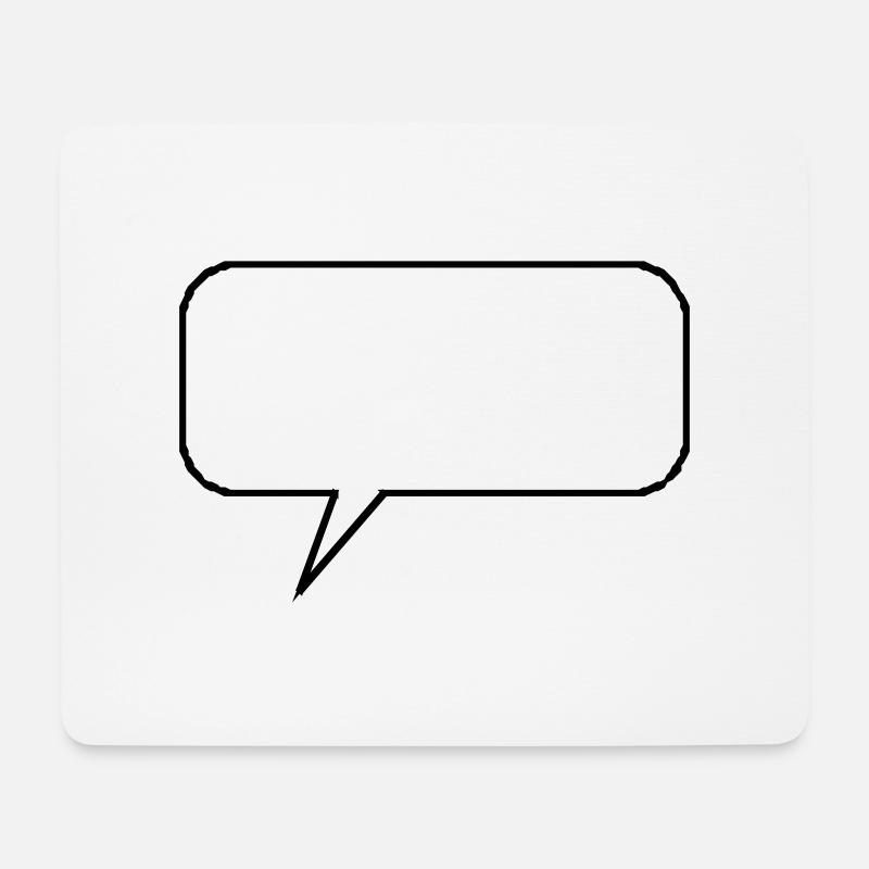 Sprechblase - Mousepad (Querformat) - Weiß