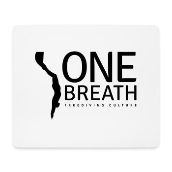 One Breath (custom color) Freediving Culture - Mouse Pad (horizontal) - white - Front