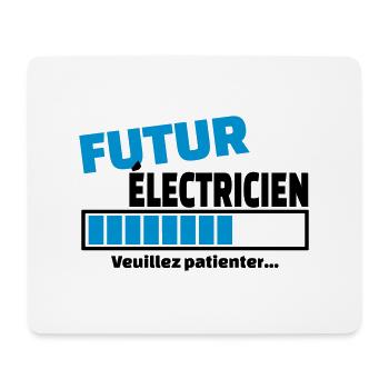 futur électricien - Tapis de souris (format paysage) - blanc - Devant