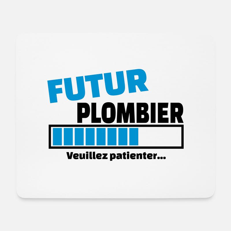 futur plombier - Tapis de souris (format paysage) - blanc