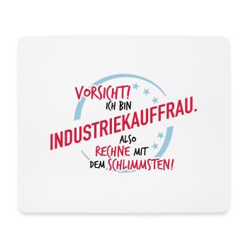 Industrieauffrau - Rechne mit dem Schlimmsten - Mousepad (Querformat) - Weiß - Vorne