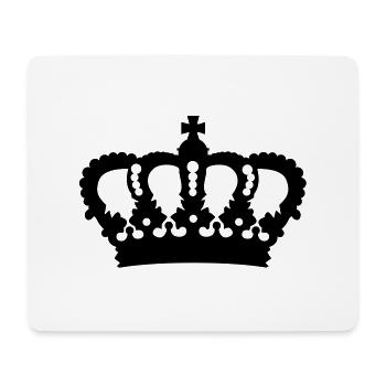Couronne, Roi, Reine-du-Prince Princess Royal - Tapis de souris (format paysage) - blanc - Devant