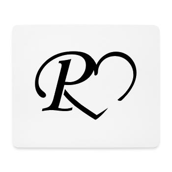Heart letter P - Mouse Pad (horizontal) - white - Front
