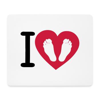 i love what you foot cool - Mouse Pad (horizontal) - white - Front