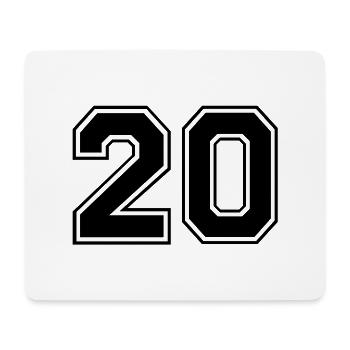 zwanzig - Mouse Pad (horizontal) - white - Front