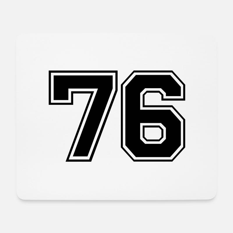 76 - Mousepad (Querformat) - Weiß