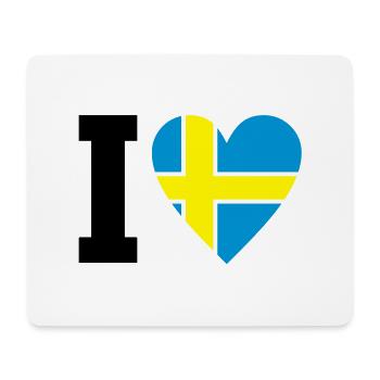 schweden_ilove_50 - Mousepad (Querformat) - Weiß - Vorne