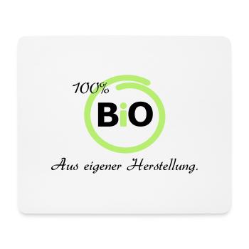 100 % Bio - Mousepad (Querformat) - Weiß - Vorne
