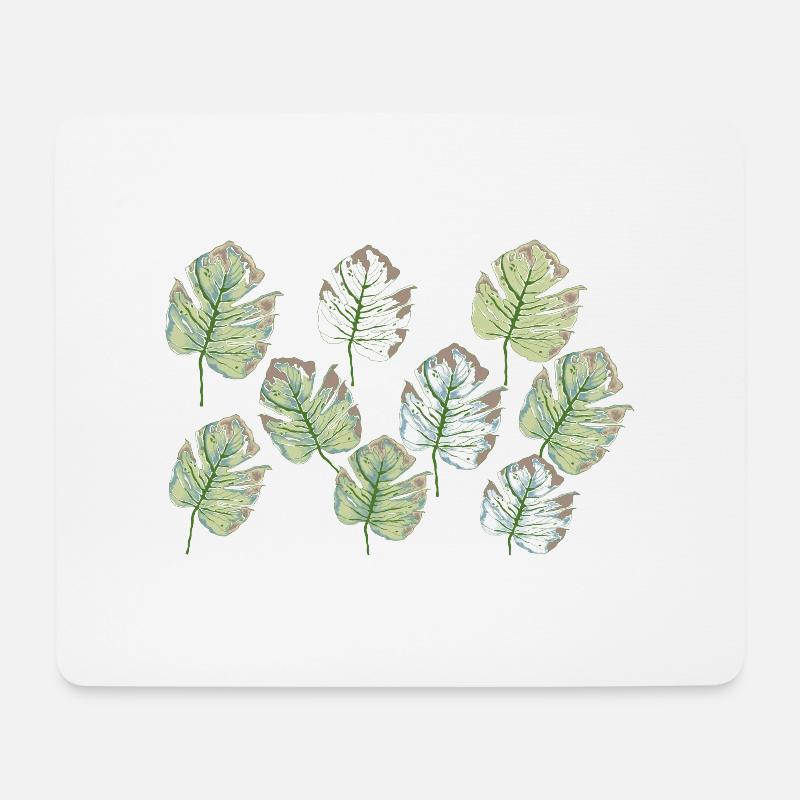 foliage pattern - Mouse Pad (horizontal) - white