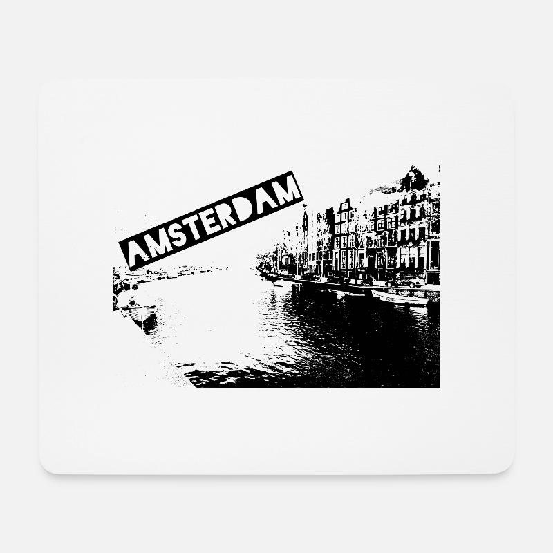 Amsterdam - Mousepad (Querformat) - Weiß