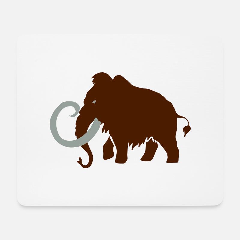 Mammut - Mousepad (Querformat) - Weiß
