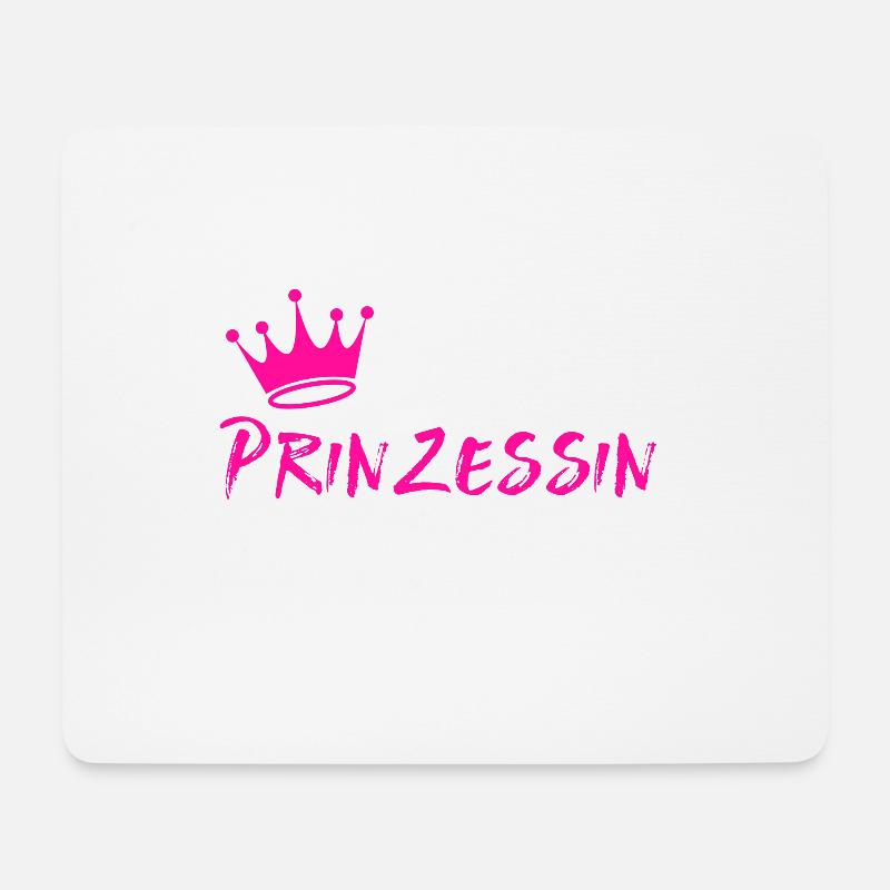 Vollzeit Prinzessin - Mousepad (Querformat) - Weiß