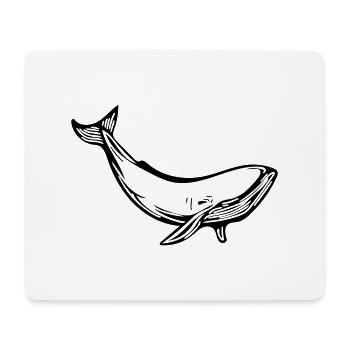 whale - Mouse Pad (horizontal) - white - Front